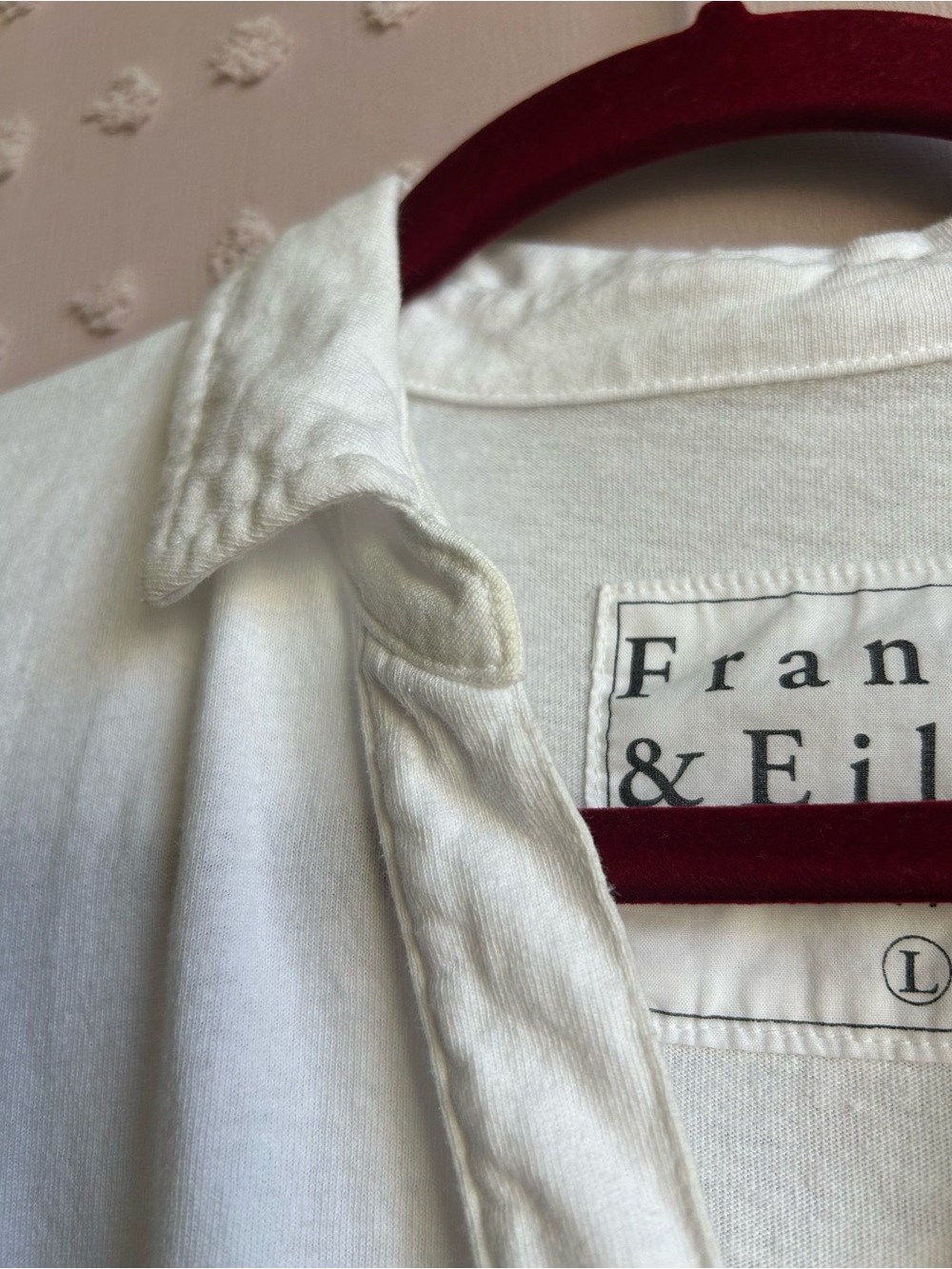 Frank & Eileen Patrick Popover Henley Sz L White - Picture 3 of 6